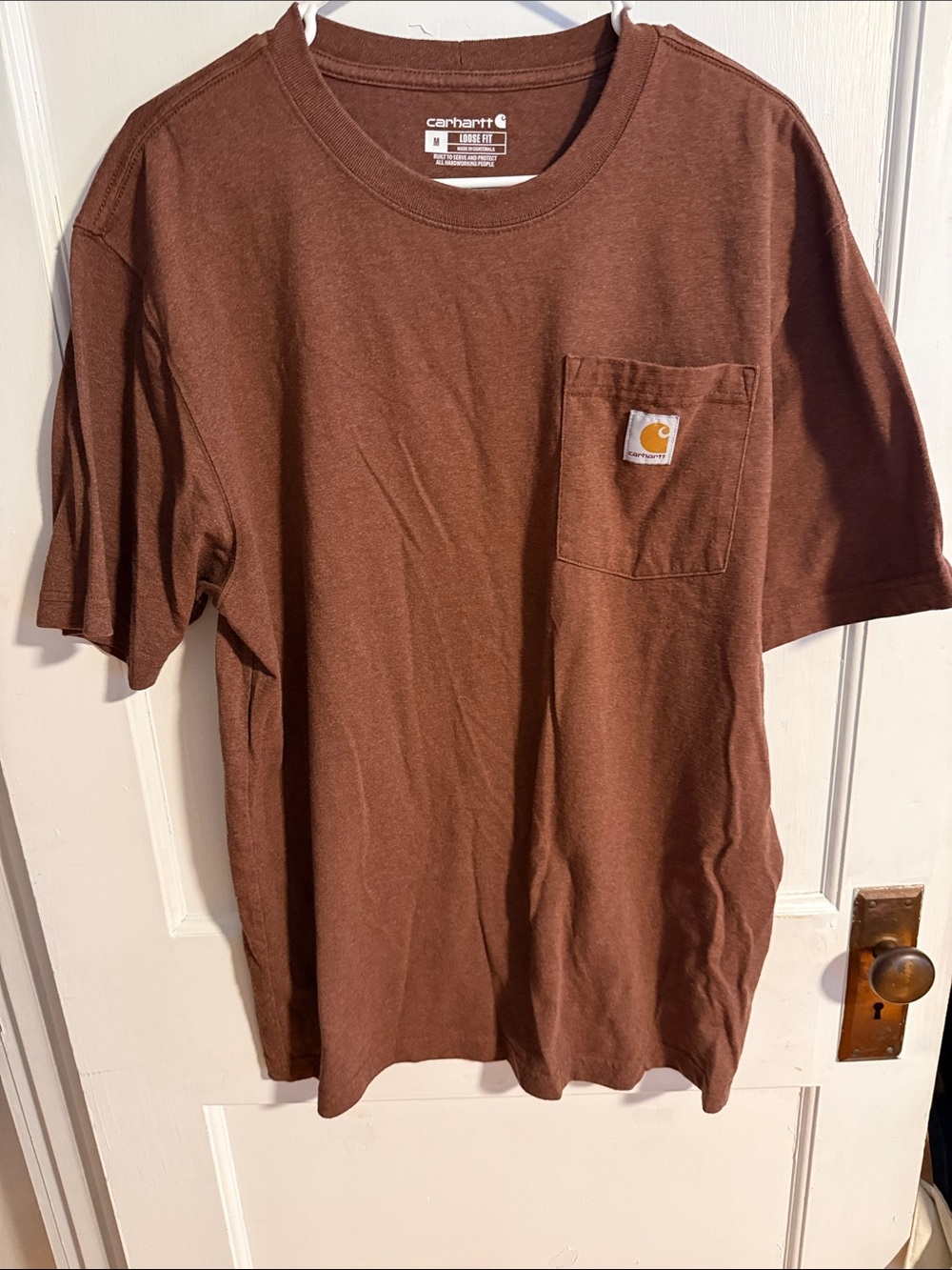 Carhartt Short-Sleeve Pocket Tee in Chocolate Brown